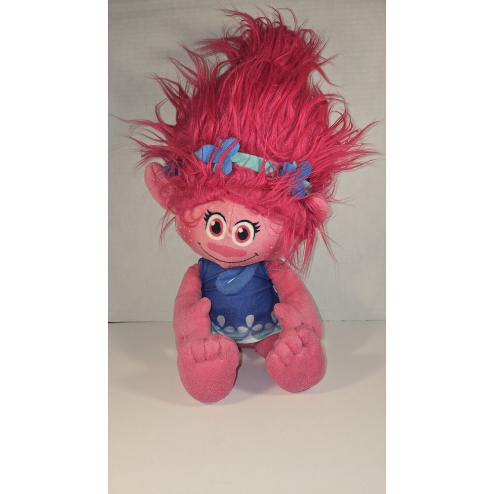 Dreamworks Trolls Princess Poppy Plush Pink Troll Doll 16” Stuffed Animal